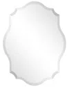 Empire Art Direct Frameless Beveled Oblong Scalloped Wall Mirror, 32" X 24" X 0.39"
