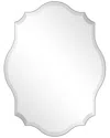 Empire Art Direct Frameless Beveled Oblong Scalloped Wall Mirror, 32" X 24" X 0.39"
