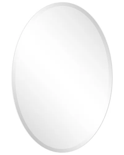 Empire Art Direct Frameless Beveled Oval Wall Mirror