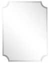 Empire Art Direct Frameless Rectangle Scalloped Beveled Wall Mirror