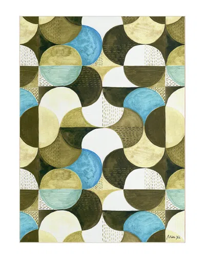Empire Art Direct Geometric Ii Washable Geometric Art Area Rug In Green