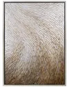 Empire Art Direct Gold Waves Ii Textured Metallic Hand-painted Framed Canvas Wall Art In White