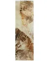Empire Art Direct Golden Layers I Abstract Wrapped Canvas Wall Art In Neutral