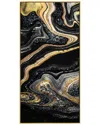 Empire Art Direct Golden Veins I Embellished Canvas Wall Art In Black