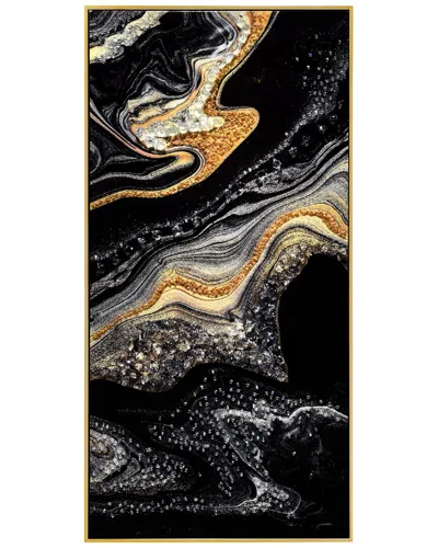 Empire Art Direct Golden Veins Ii Embellished Canvas Wall Art In Black