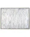 Empire Art Direct Gray Field Ii Textured Glitter Hand-painted Framed Canvas Wall Art In White