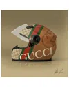 Empire Art Direct Gucci Fabulous Helmet Frameless Free Floating Tempered Glass Panel Graphic Wall Art