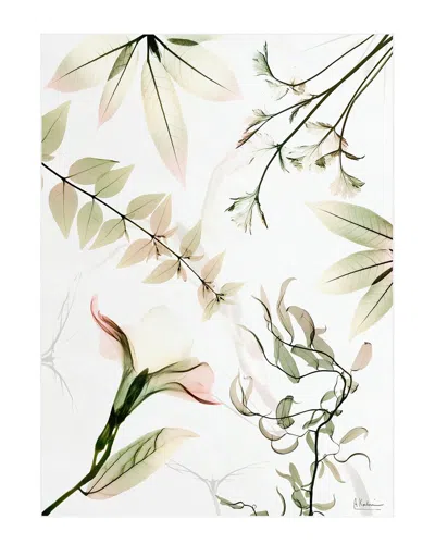 Empire Art Direct Harmony Of Existence Washable Flowers Art Area Rug In White