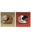 Empire Art Direct Haute Helmets Set Frameless Free Floating Tempered Glass Panel Graphic Wall Art Se