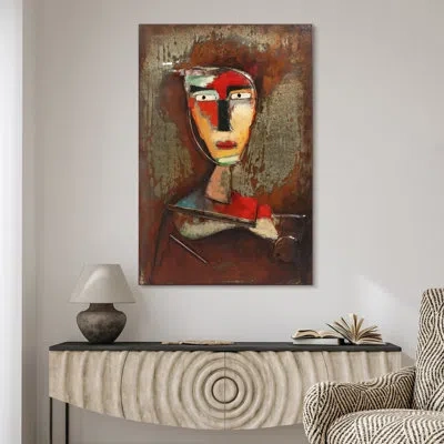 Empire Art Direct "homme Iii" Iron Hand Painted 3d Wall Art In Brown;gray