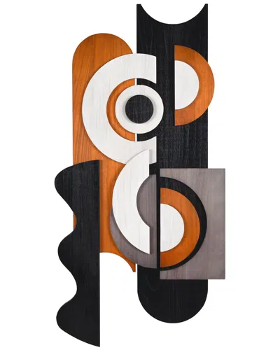Empire Art Direct Honeyed Dusk Ii Handmade Dimensional Solid Wood Abstract Wall Art In Multi