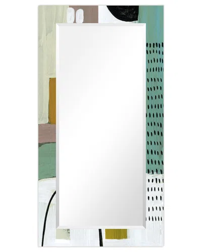 Empire Art Direct Introductionsrectangular Beveled Mirror On Free Floating Printed Tempered Art Glas In Multi