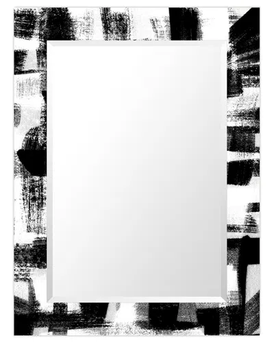 EMPIRE ART DIRECT EMPIRE ART DIRECT JAM SESSIONRECTANGULAR BEVELED MIRROR ON FREE FLOATING PRINTED TEMPERED ART GLASS