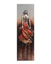 Empire Art Direct Lady In Red Metal Artwork