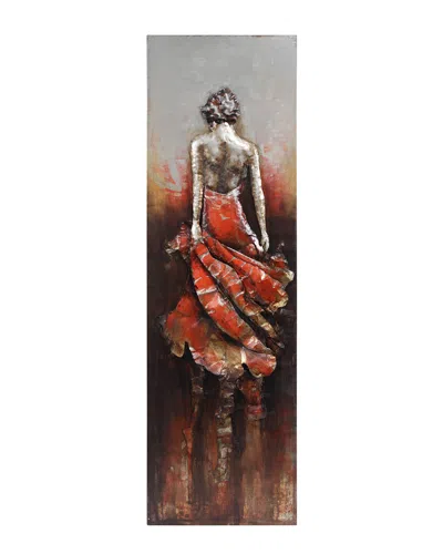 Empire Art Direct Lady In Red Metal Artwork