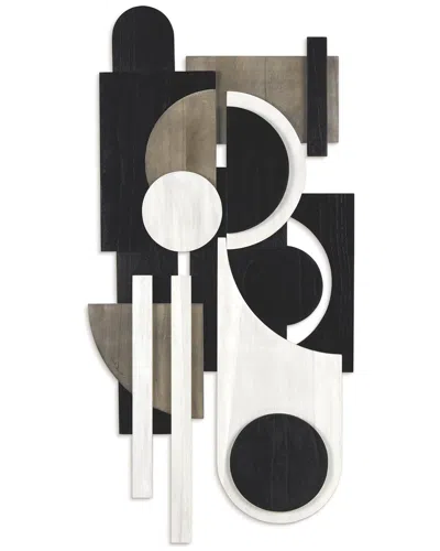 Empire Art Direct Luminous Whisper Handmade Dimensional Solid Wood Abstract Wall Art In Black
