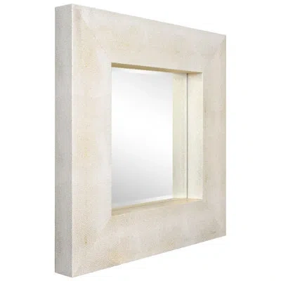 Empire Art Direct Metallic Shagreen Leather Framed Beveled Accent Mirror In Multi