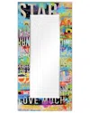 Empire Art Direct Metro Mix Rectangular Beveled Wall Mirror On Free Floating Printed Tempered Art Glass 7