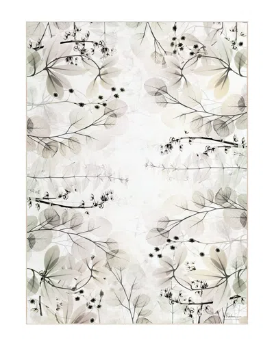 Empire Art Direct Miracles Of Love Washable Flowers Art Area Rug In White