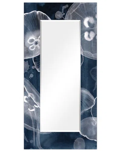EMPIRE ART DIRECT EMPIRE ART DIRECT MOON JELLIES RECTANGULAR BEVELED WALL MIRROR ON FREE FLOATING PRINTED TEMPERED ART