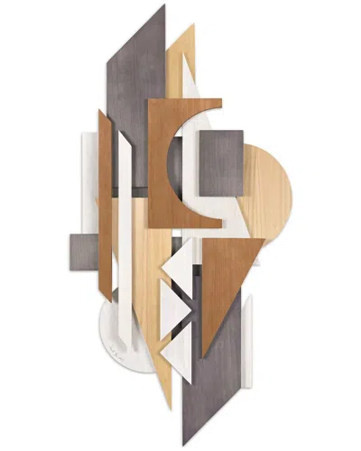 Empire Art Direct Moonlit Mist Ii Handmade Dimensional Solid Wood Abstract Wall Art In White