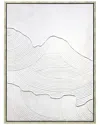 Empire Art Direct Mountain Serenity Heavily Textured Hand-painted Framed Canvas Wall Art In Gray