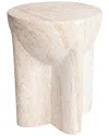 Empire Art Direct Mystic Interlude Travertine Finish Italian Design Side Table