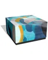 Empire Art Direct Puzzle Blues I By June Erica Vess Cocktail Table In Blue