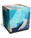Empire Art Direct Puzzle Blues Ii By June Erica Vess Side Table In Blue