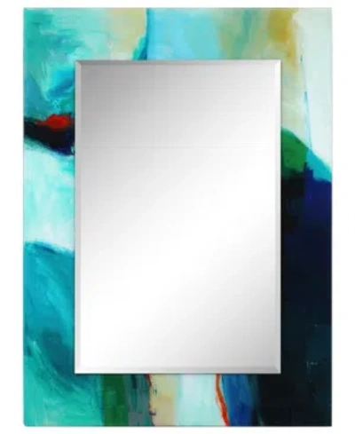 Empire Art Direct Reverse Printed Tempered Art Glass With Rectangular Beveled Mirror Wall Decor In Multi