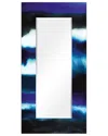 Empire Art Direct Run Off Ii Rectangular Beveled Wall Mirror On Free Floating Printed Tempered Art Glass 7