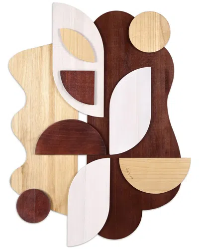 Empire Art Direct Sands Serenade I Handmade Dimensional Solid Wood Abstract Wall Art In Neutral
