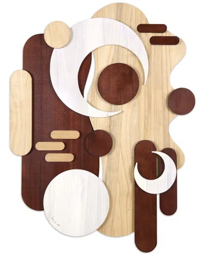 Empire Art Direct Sands Serenade Ii Handmade Dimensional Solid Wood Abstract Wall Art In Brown