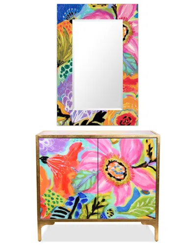 Empire Art Direct Secret Garden Floral Ii Reverse Printed Beveled Ar In Multi