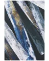 Empire Art Direct Silver Cascade Abstract Wrapped Canvas Wall Art In Multi