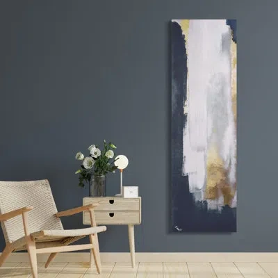 Empire Art Direct "silver Elegance I", Abstract Artwork Rendered On Silver Shagreen Wrapped Canvas Wall Art In Multi-color