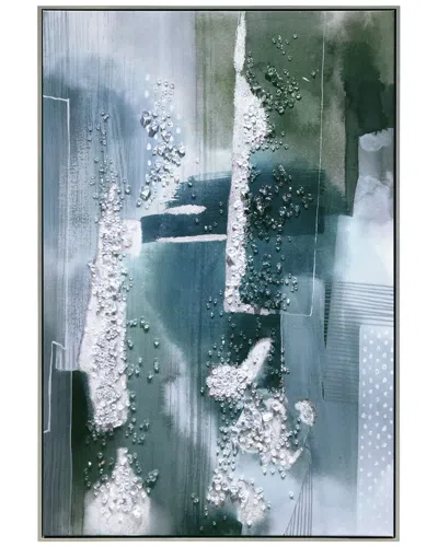 Empire Art Direct Silver Mist Ii Embellished Canvas Wall Art In Multi