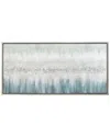 Empire Art Direct Silver Mist Textured Glitter Hand-painted Framed Canvas Wall Art In Animal Print