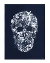 Empire Art Direct Skull Silhouette Washable Art Area Rug In White