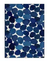 Empire Art Direct Smooth Stones I Washable Circles Art Area Rug In Blue