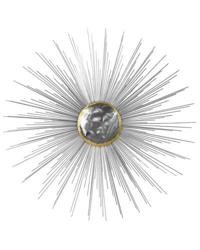 Empire Art Direct Starburst Hand Painted Etched Metal Wall Sculpture In Multi