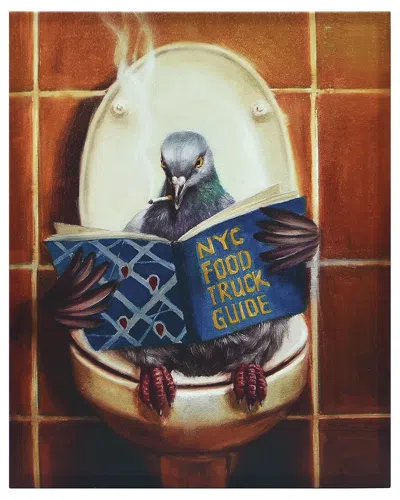 Empire Art Direct Stool Pigeon Graphic Art Print On Wrapped Canvas Wall Art In Multi