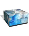 Empire Art Direct Subtle Blues Ii By Regina Moore Cocktail Table In Blue