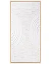 Empire Art Direct Symmetrical Harmony Heavily Textured Hand-painted Framed Canvas Wall Art In White