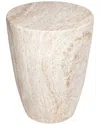 Empire Art Direct Timeless Elegance Travertine Finish Italian Design Side  Table