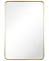 Empire Art Direct Ultra Brushed Gold Stainless Steel Rectangle Wall Mirror