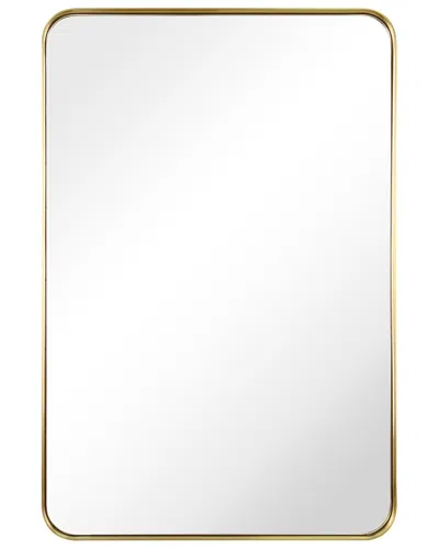EMPIRE ART DIRECT EMPIRE ART DIRECT ULTRA BRUSHED GOLD STAINLESS STEEL RECTANGLE WALL MIRROR