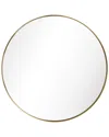 Empire Art Direct Ultra Brushed Gold Stainless Steel Round Wall Mirror