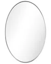 Empire Art Direct Ultra Brushed Silver Stainless Steel Oval Wall Mirror