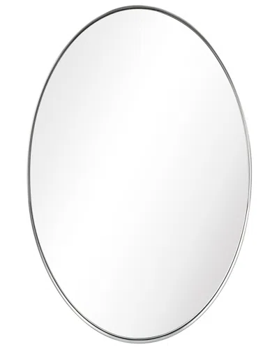 Empire Art Direct Ultra Brushed Silver Stainless Steel Oval Wall Mirror